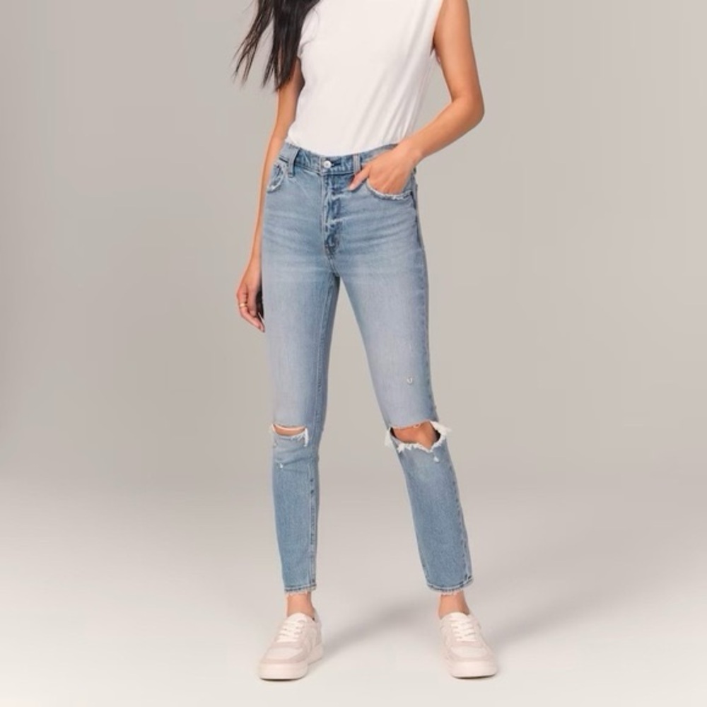Abercrombie & Fitch The Skinny High Rise Pant Curve Love - Picture 3 of 8